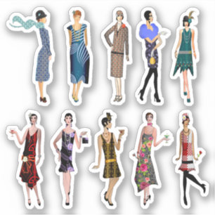 Art Deco Women High Fashion