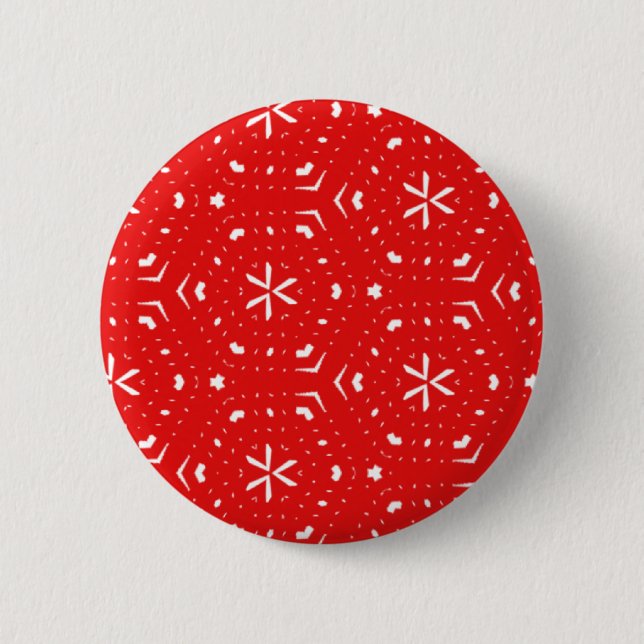 Art Deco Xmas pattern 6 Cm Round Badge (Front)