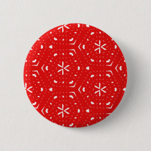 Art Deco Xmas pattern 6 Cm Round Badge