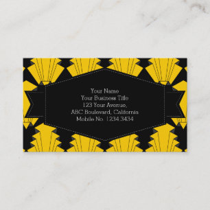 Art Deco Yellow Business Card