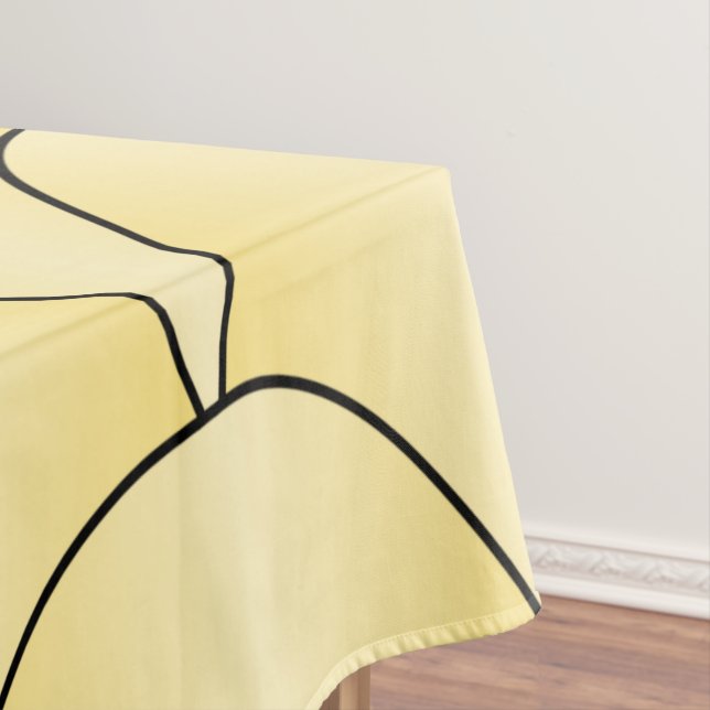 Art Deco Yellow Scales Design Tablecloth (In Situ)