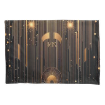 Art Deco Your Initials Egyptian Art Black Standard