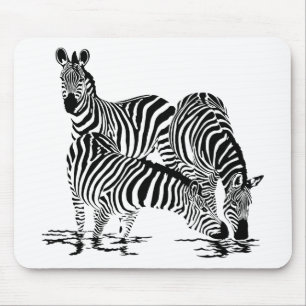 Art Deco  Zebra Mouse Mat