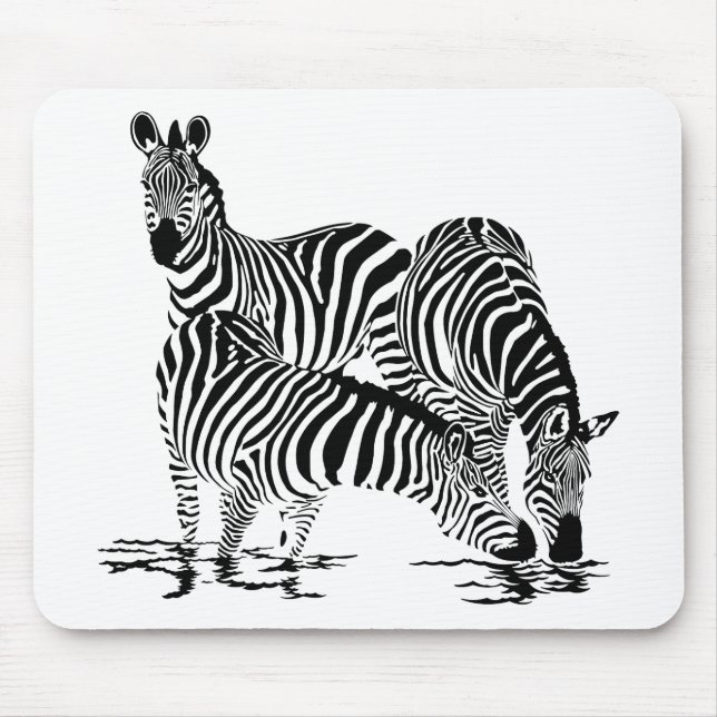 Art Deco  Zebra Mouse Mat (Front)