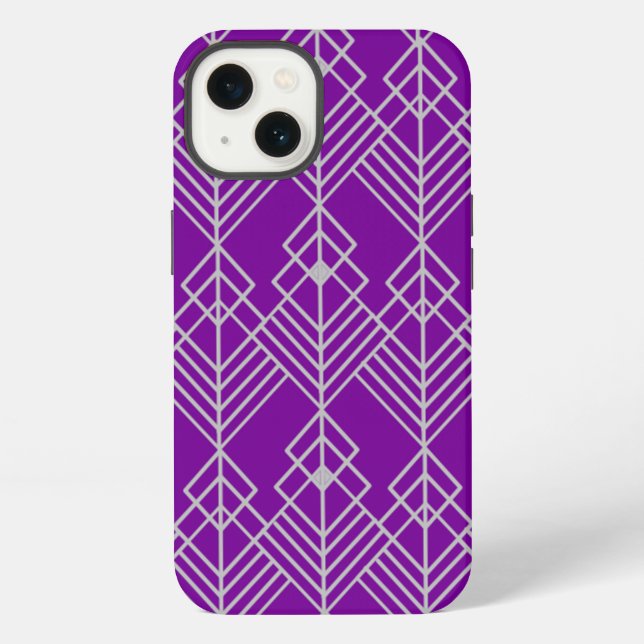 Art Deco Zig Zag iPhone Case (Back)
