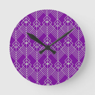 Art Deco Zig Zag Round Clock