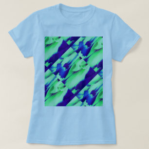 Art decor blue cream pattern T-Shirt