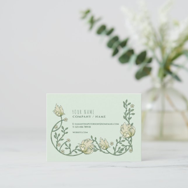 Art decor floral social media business card (Standing Front)
