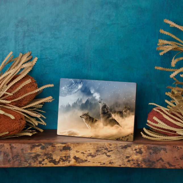 Art Decor Plaque-Wolves Plaque (Side)