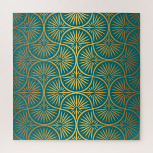 Art Decor Vintage Oriental Wallpaper Jigsaw Puzzle