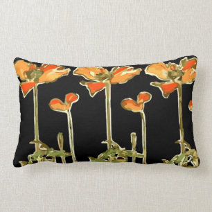 Art decoratifs (orange flower) Throw Pillow