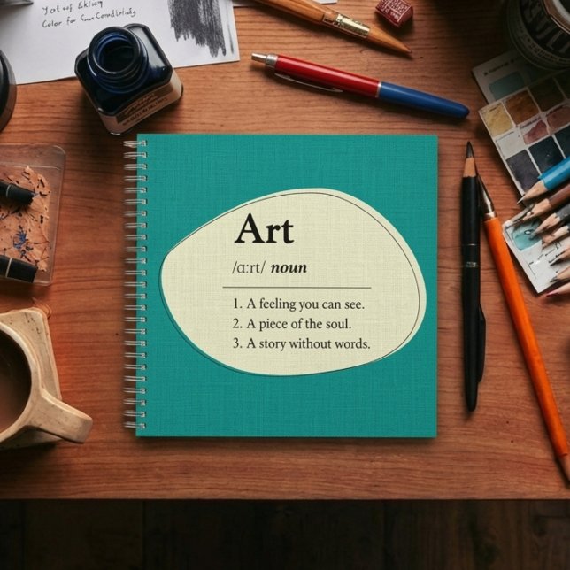 Art Dictionary Style Notebook & Sketchbook (Fully customizable spiral notebook sketchbook for art lovers)