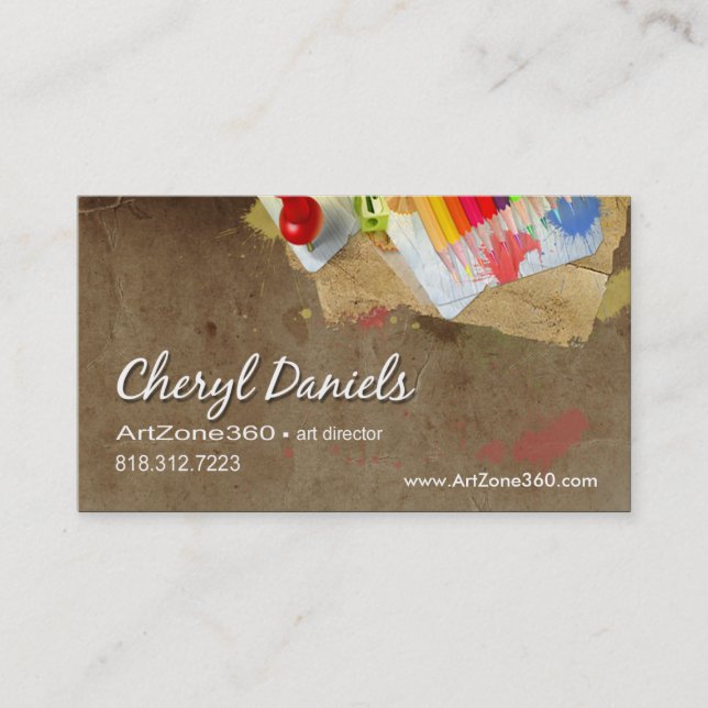 Art Director: Design Studio Graphic Artist Painter Business Card (Front)