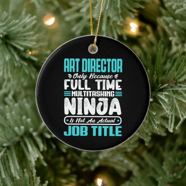 Art Director Job Title Profession Funny Creative Ceramic Tree Decoration (Tree)
