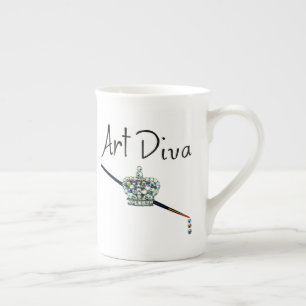 "Art Diva" Bone China Mug