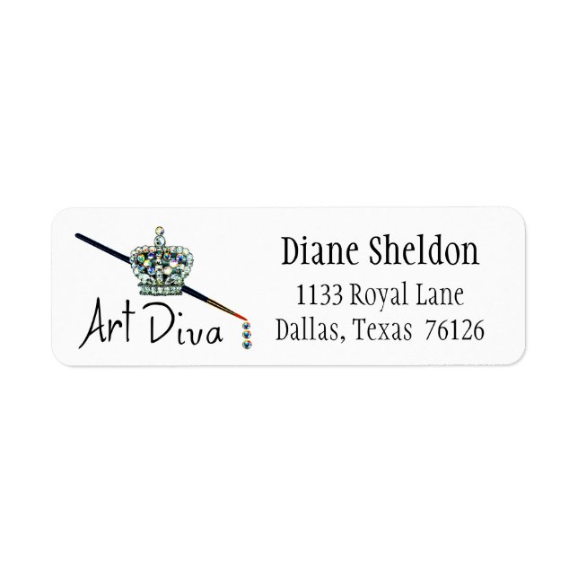 "Art Diva" Return Address Labels (Front)