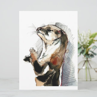 Art Drawing Otter |  Cute Otter Gifts
