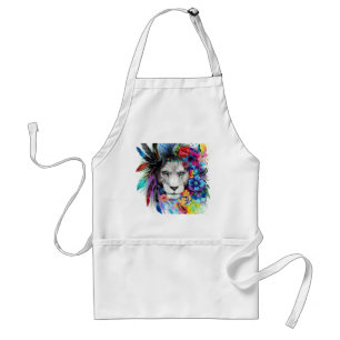 Art drawing poster painting the lion standard apron