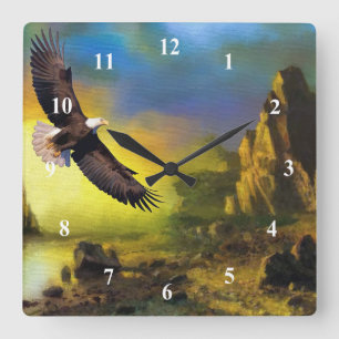 Art Eagle Soaring Wall Clock