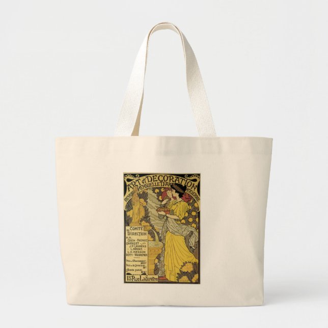 Art et Decoration Large Tote Bag (Front)