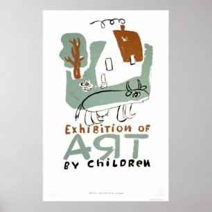 Art Exhibition Children 1936 WPA Poster
