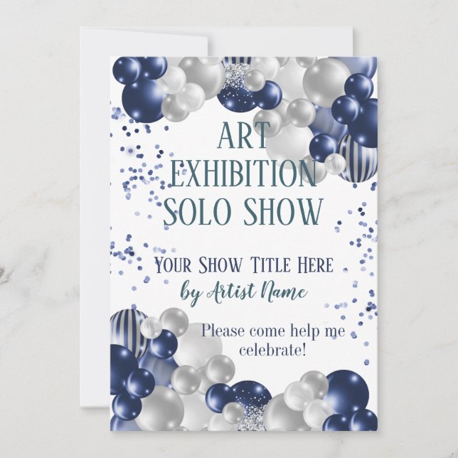 Art Exhibition Show Launch Party Invitation (Front)