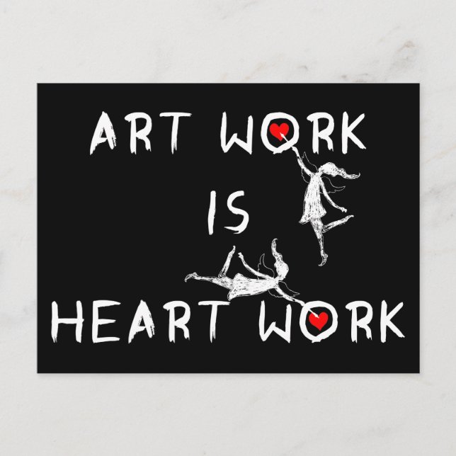 Art Fairies: Art Work Is Heart Work Postcard (Front)