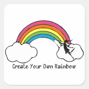Art Fairy: Create Your Own Rainbow Square Sticker