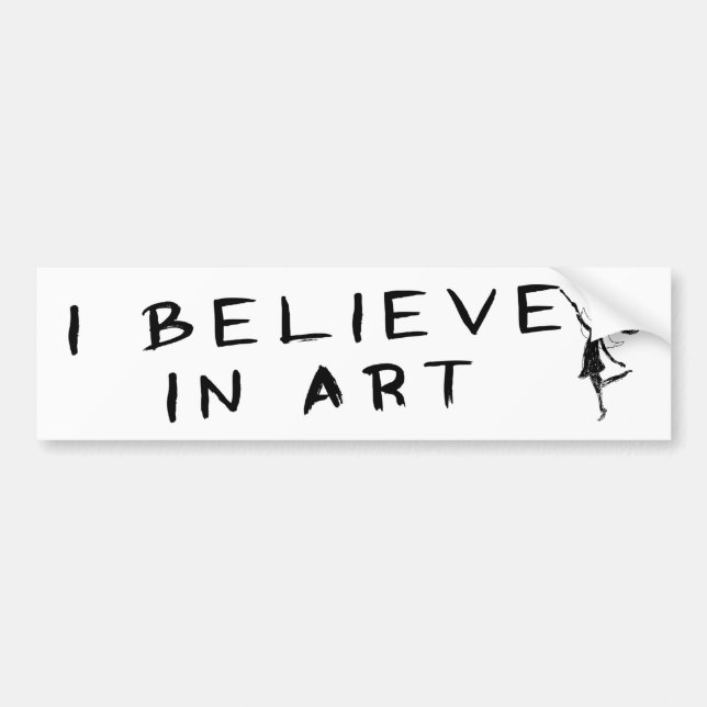 Art Fairy: I Believe In Art Bumper Sticker (Front)