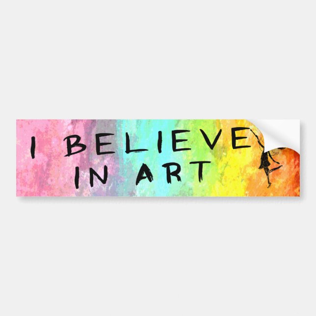 Art Fairy: I Believe In Art Painterly Bumper Sticker (Front)