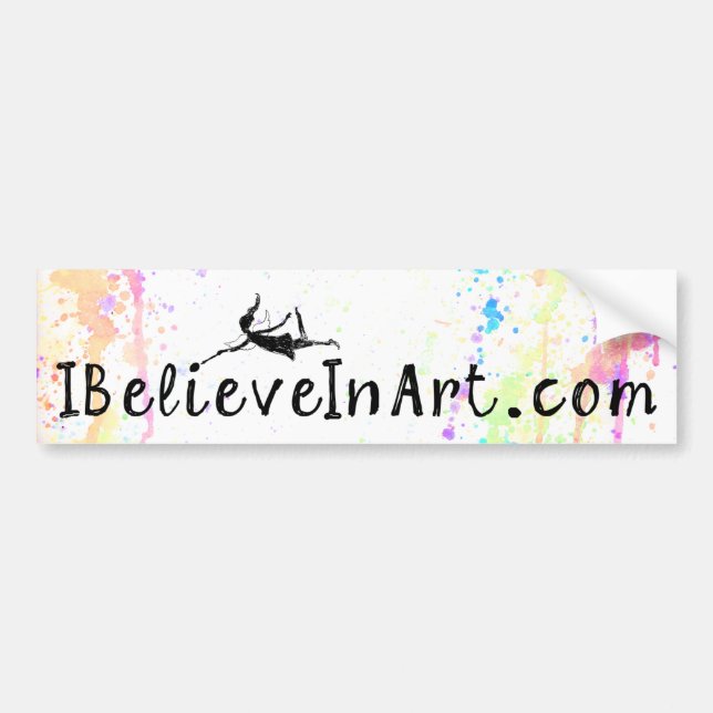 Art Fairy: IBelieveInArt.com Promotional Bumper Sticker (Front)