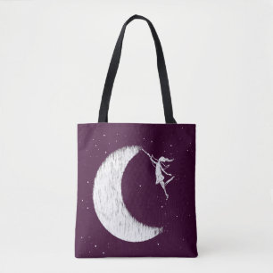 Art Fairy: Paint The Moon (Purple) Tote Bag