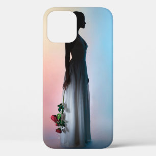 Art fashion studio photo of beautiful elegant woma iPhone 12 case