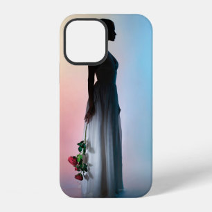 Art fashion studio photo of beautiful elegant woma iPhone 12 case