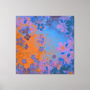 Art floral grunge background pattern 2 canvas print