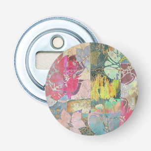 Art floral grunge pattern bottle opener