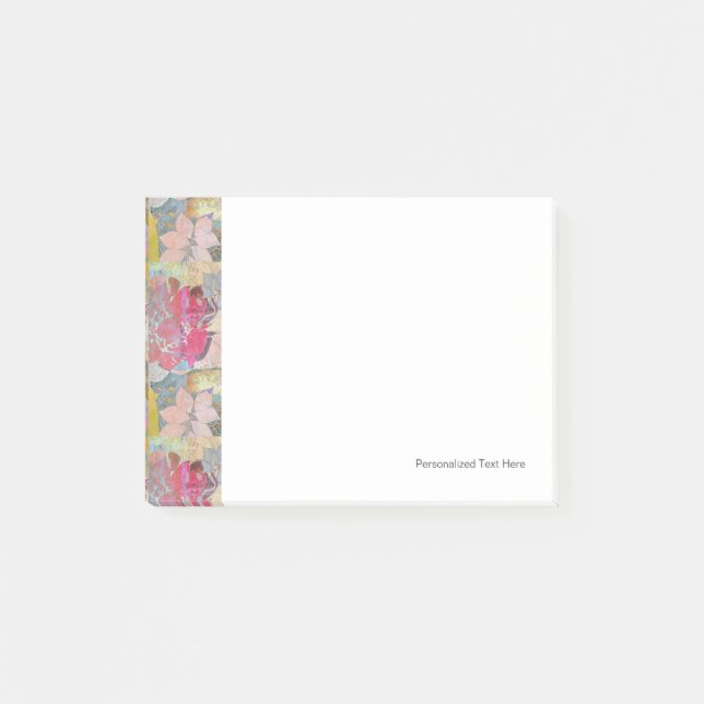 Art floral grunge pattern post-it notes (Front)