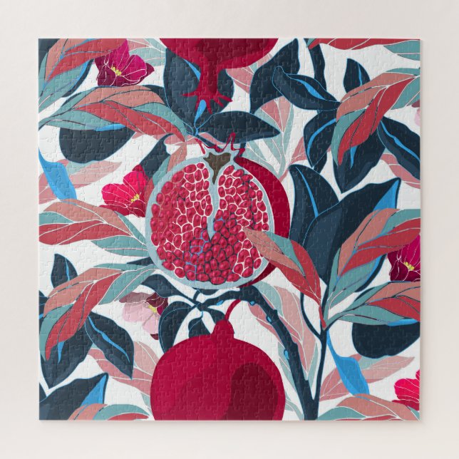 Art Floral Pomegranate Tree Pattern Jigsaw Puzzle (Vertical)