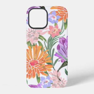 Art floral seamless pattern. Morning glory, ipomo iPhone 12 Case