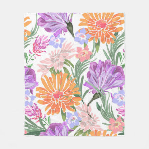 Art floral seamless pattern. Morning glory,ipomoea Fleece Blanket