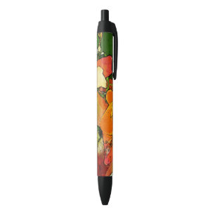 art floral vintage colourful background 2 black ink pen