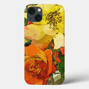 art floral vintage colourful background 2 iPhone 13 case