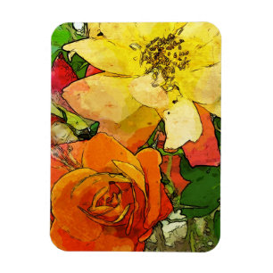 art floral vintage colourful background 2 magnet