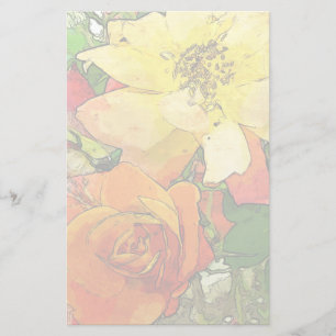 art floral vintage colourful background 2 stationery