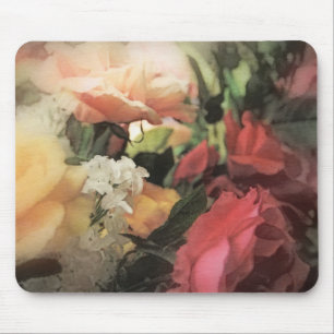 art floral vintage vibrant background with red mouse mat