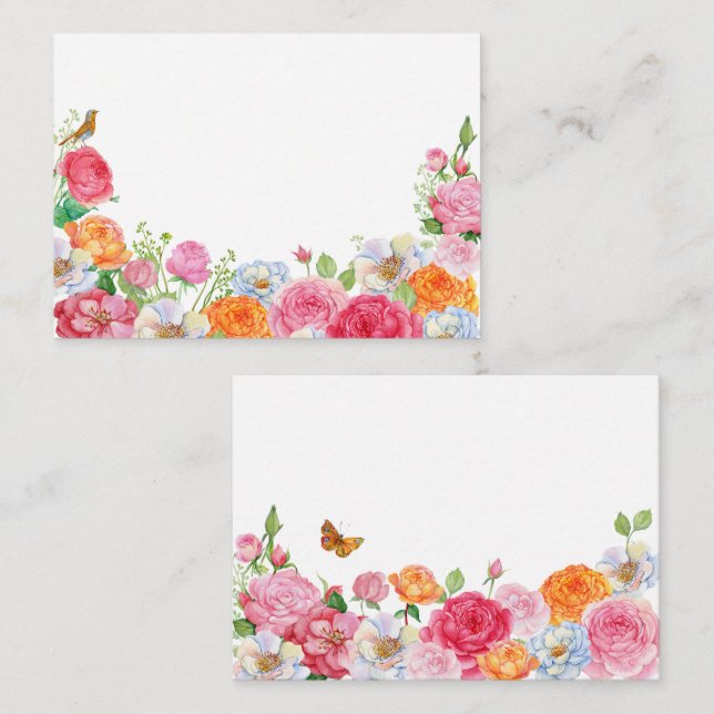 Art Flowers Roses  Card (Front/Back)