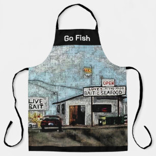 Art For Fisherman’s Life - Find Bait Here Apron