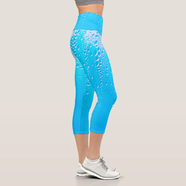Art for Oceans Aqua Capri Leggings (Right)