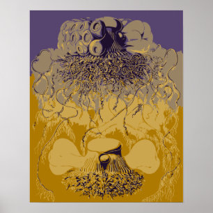 Art forms of the deep sea, Siphonophorae Poster