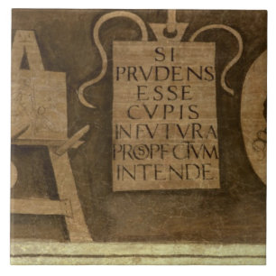 Art, from 'The Liberal Arts' cycle (fresco) Tile